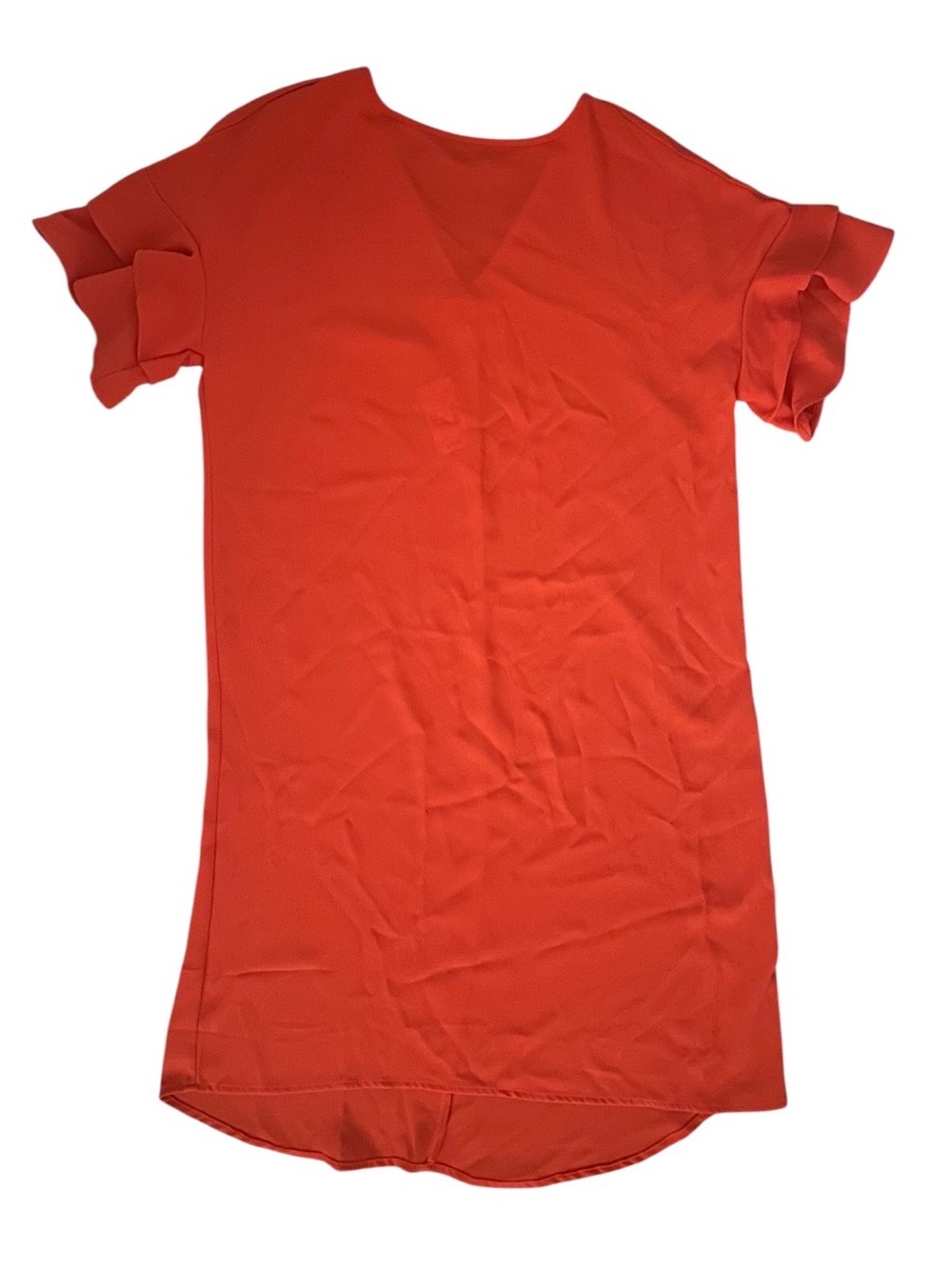 Maurices Ruffle Sleeve Shift Orange Dress XS